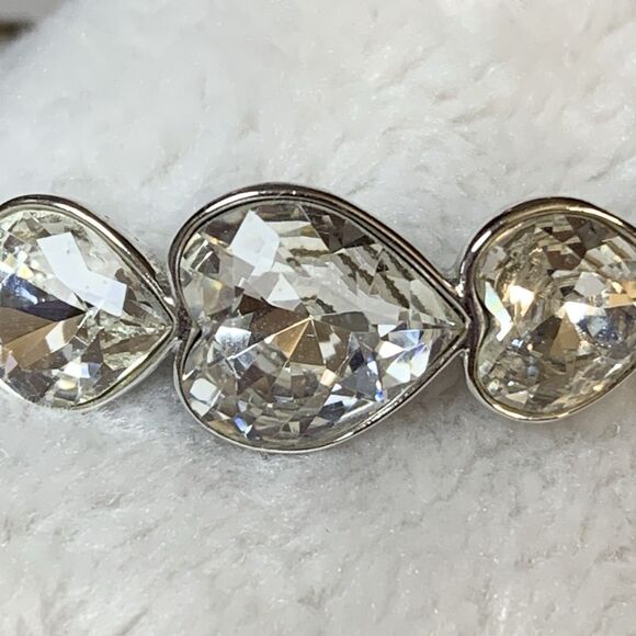 Swarovski Heartstone Bracelet 827545 Silver Hearts *Missing 1 Heart Crystal* - Picture 3 of 13